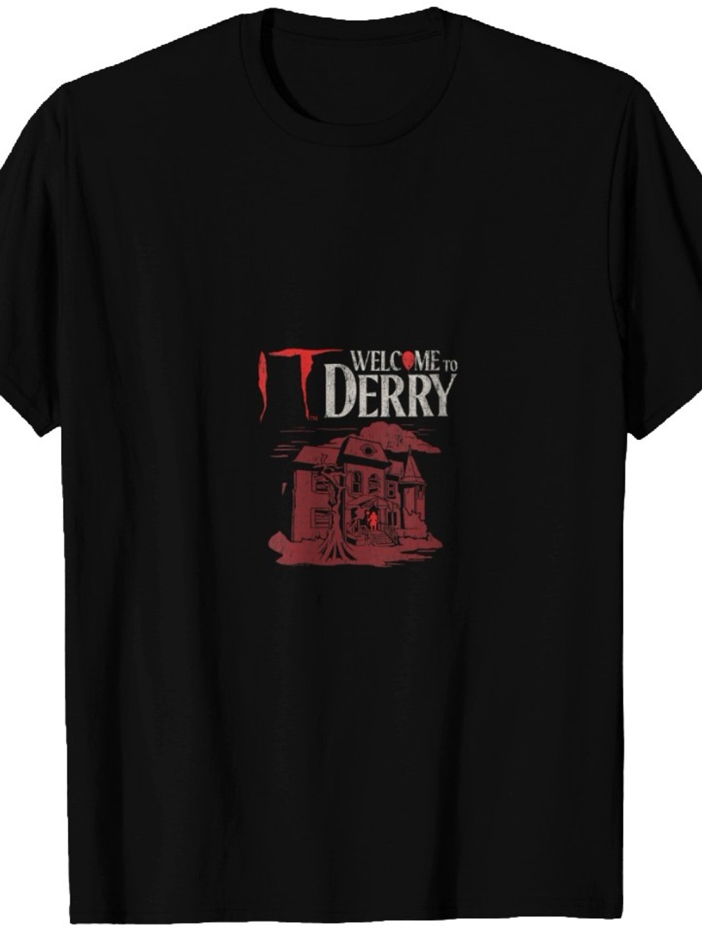 Black "Welcome to Derry" Graphic Tee for Women